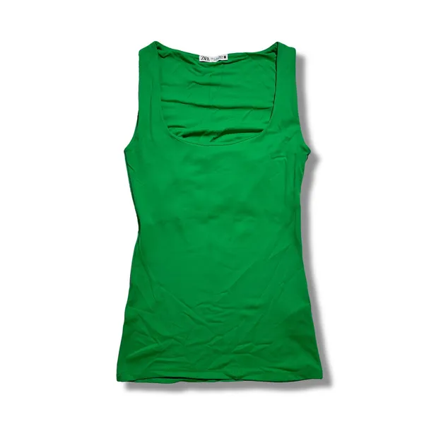 ZARA Y2K Casual Vest Wanita green photo 1
