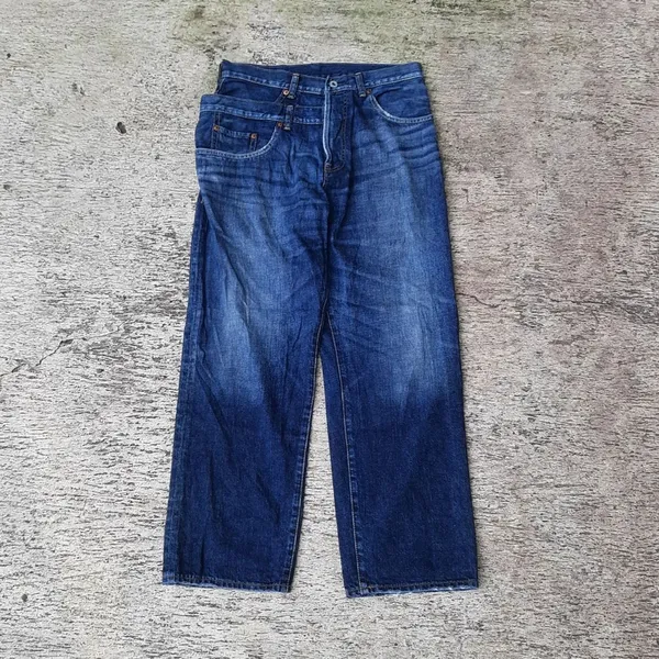 Hysteric Glamour Y2K Avant Garde Jeans Pria blue photo 1