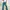 Shein Avant Garde Indie Flare pants Wanita white blue photo 3