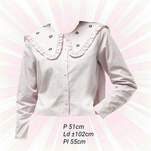 COLORBOX Frill Wide Collar Shirt