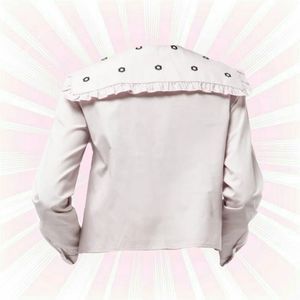 COLORBOX Frill Wide Collar Shirt