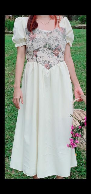 Gaun Gaya Hepburn Retro Perancis 