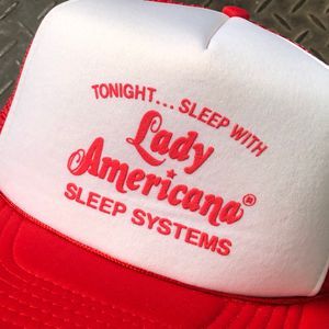 Vintage Supreme Lady Americana Puffyprint Trucker Rope Hat 