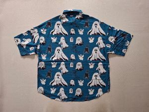 KEMEJA VINTAGE LUXURY FULL PRINT ORIGINAL 100%