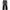 Y2K Crown Holder Sigilism Embroidery Baggy Jeans Black
