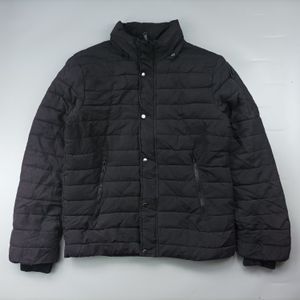 Casual Puffer Jacket Pria Black