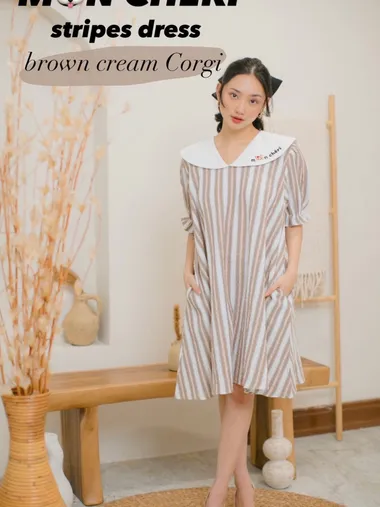 Casual Midi dress Wanita blue