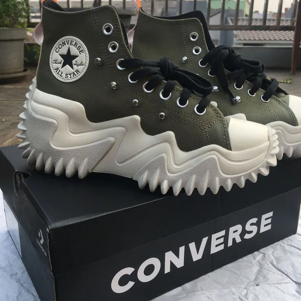 Converse Streetwear Sneakers Wanita green photo 1