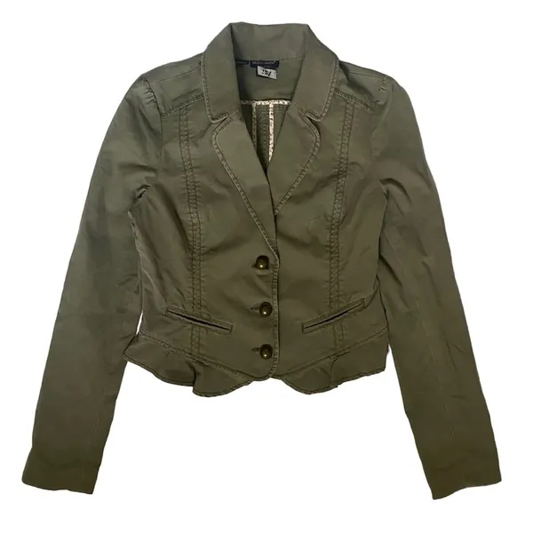 Guess Cottagecore Avant Garde Denim jacket Wanita green khaki photo 1