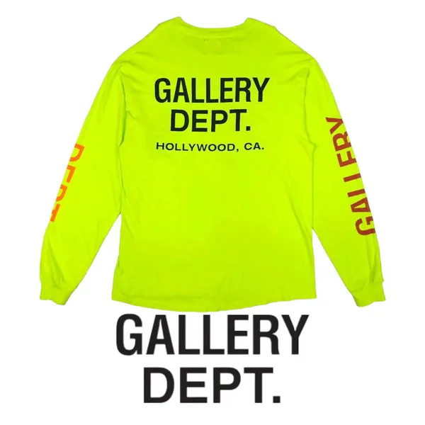 Gallery Dept Streetwear Skater T-shirt Pria green photo 1