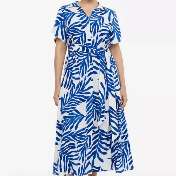 H&M Casual Summer dress Wanita multicolor blue photo 1