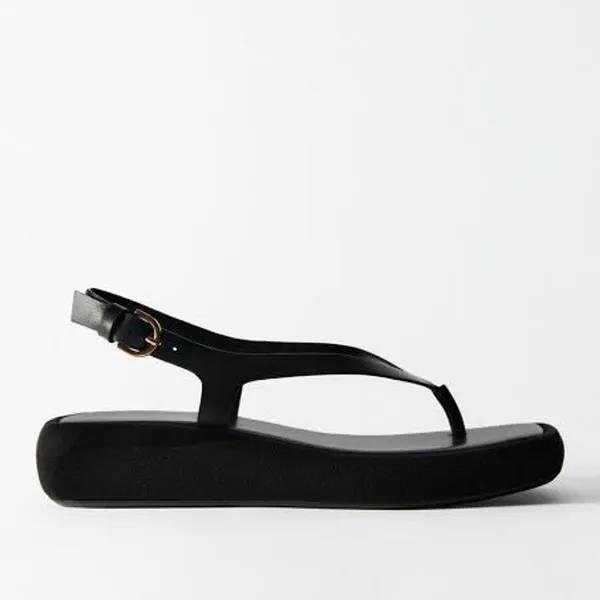 ZARA Minimalist Casual Sandals & slide Wanita black photo 1