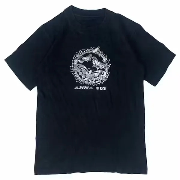 Anna Sui Vintage Y2K T-shirt Pria black photo 1