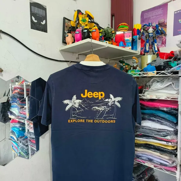 Jeep Vintage Streetwear T-shirt Pria navy photo 1