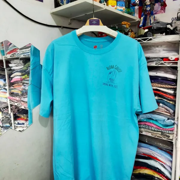 Hanes Vintage Streetwear T-shirt Pria blue photo 1