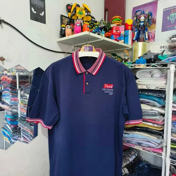 Streetwear Polo shirt Pria navy photo 1