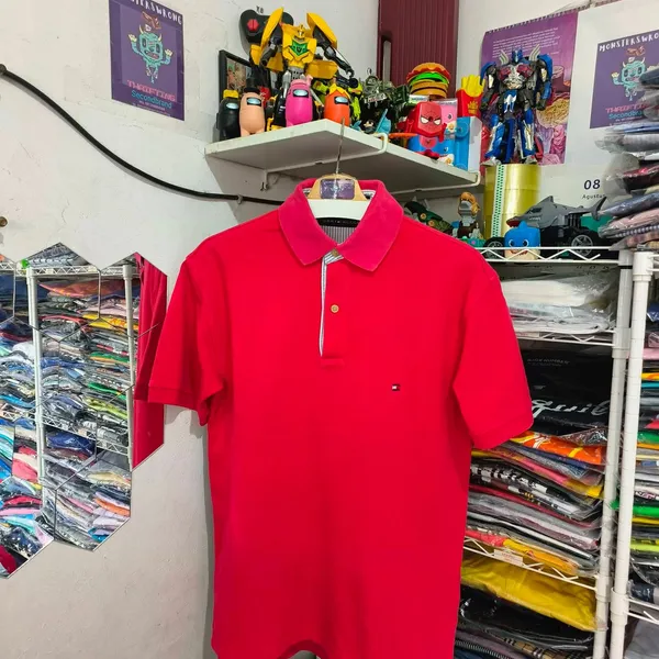 Tommy Hilfiger Streetwear Polo shirt Pria red photo 1