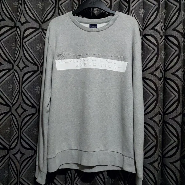 Streetwear Casual Sweatshirt Pria gray photo 1