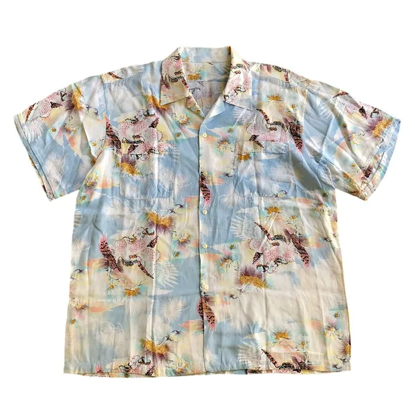 Japanese brand Vintage Streetwear Casual shirt Pria multicolor photo 1