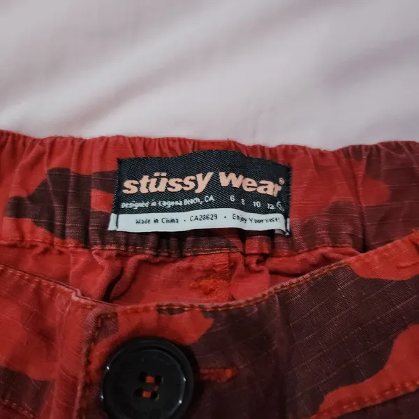 Stussy Streetwear Y2K Casual trouser Wanita red photo 1