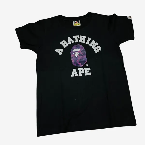 A Bathing Ape Streetwear T-shirt Wanita purple black photo 1
