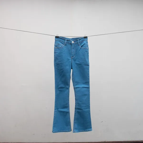 Vintage Streetwear Flare pants Wanita navy blue photo 1