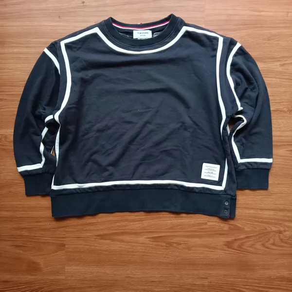 Thom Browne Vintage Casual Sweatshirt Pria navy photo 1