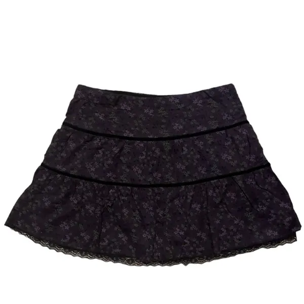 Lolita Coquette Mini skirt Wanita purple black photo 1