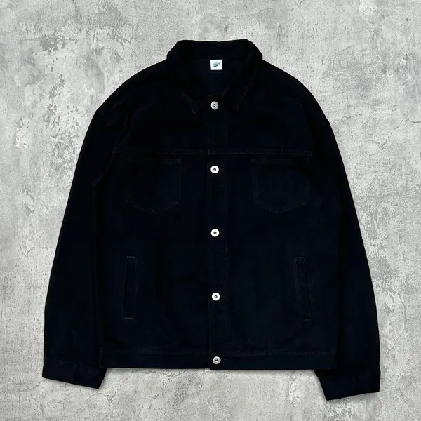 Partimento Streetwear Casual Denim jacket Pria silver black photo 1