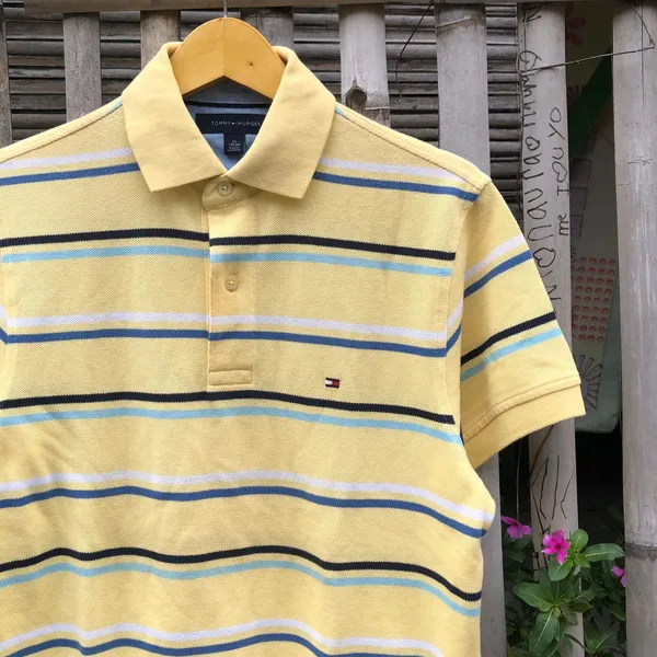 Tommy Hilfiger Skater Casual Polo shirt Pria yellow photo 1