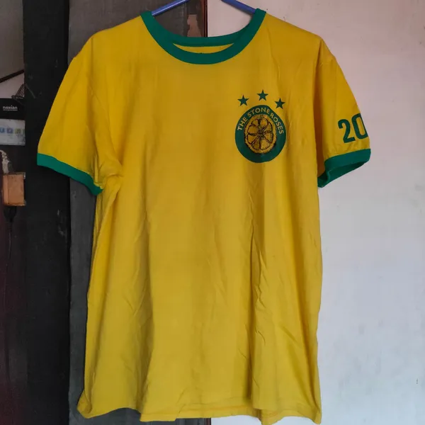Indie Casual T-shirt Pria green yellow photo 1