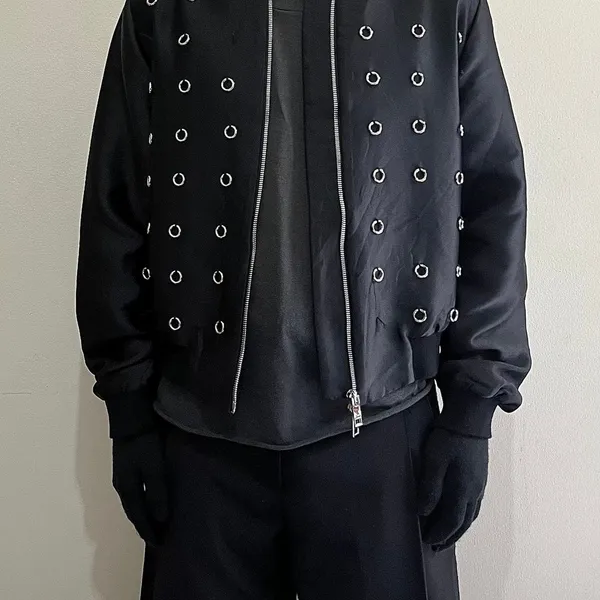 Streetwear Avant Garde Bomber jacket Pria black photo 1