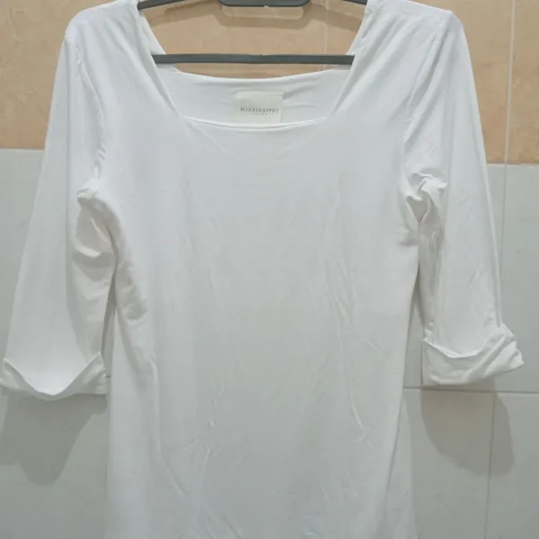 Casual T-shirt Wanita white photo 1