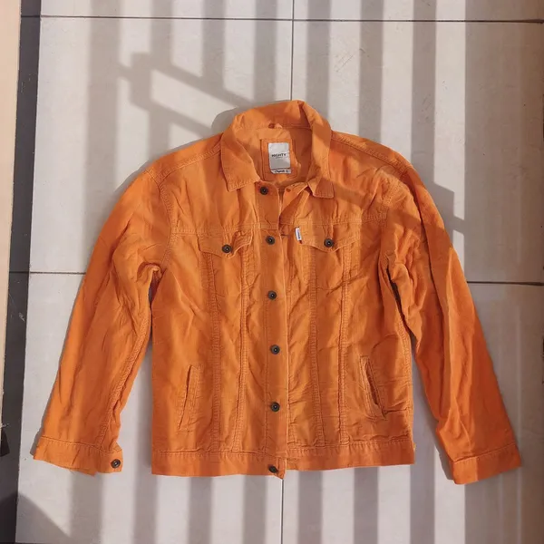 Orange Corduroy Trucker Jacket Brand: Highty photo 1