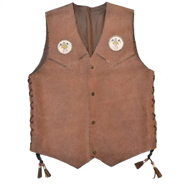 Item(s): 80s Indian Leather Vest Size photo 1