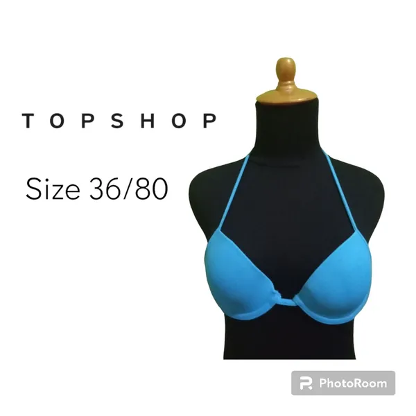 Topshop blue bikini top 36/80 like photo 1