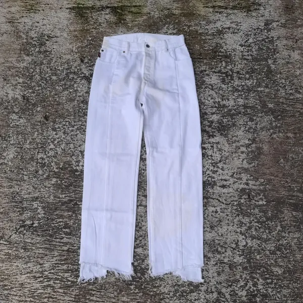 VETEMENTS Avant Garde Reworked High waisted jeans Wanita white photo 1