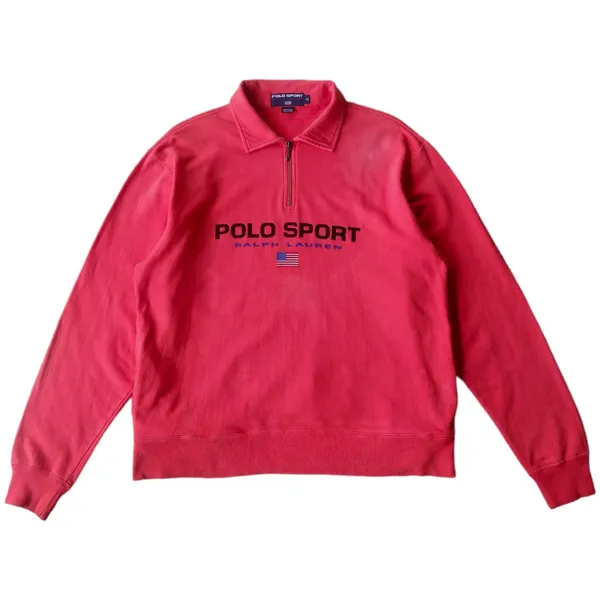 Polo Ralph Lauren Vintage Streetwear Sweatshirt Pria red orange photo 1