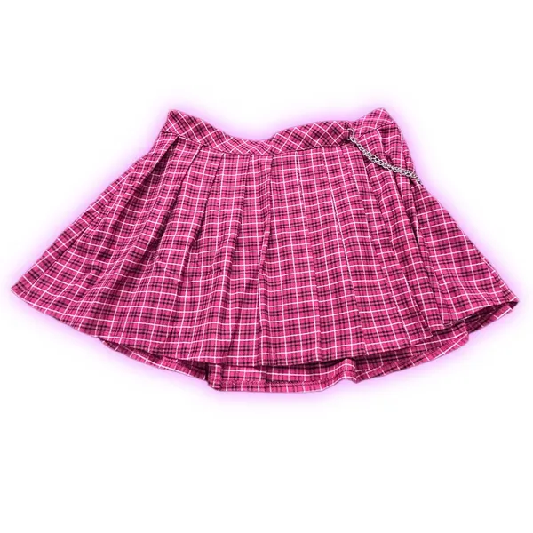 Bershka Grunge Casual Pleated skirt Wanita pink black photo 1