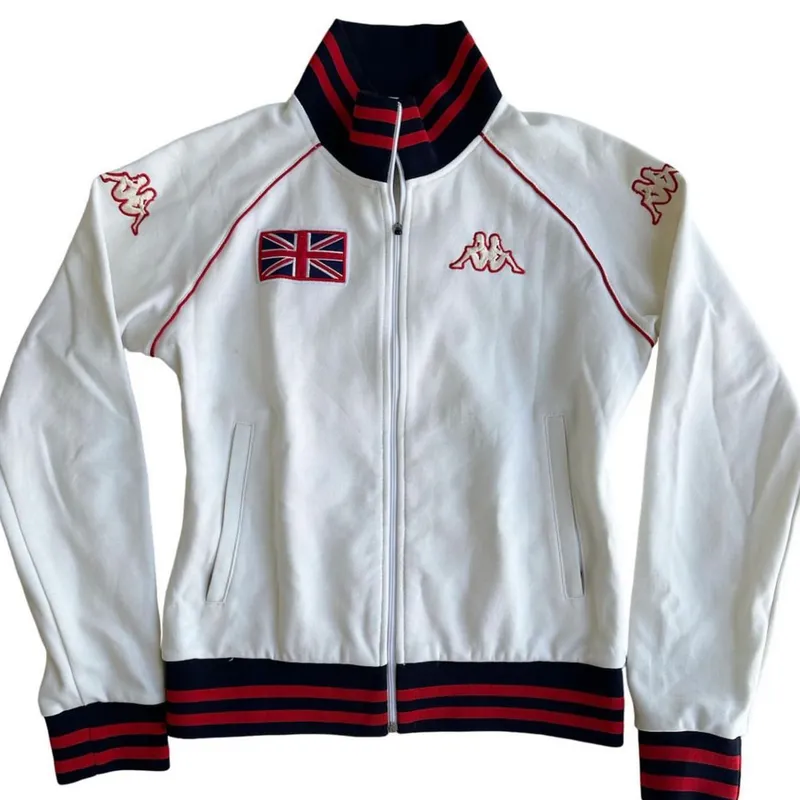 White and red kappa jacket discount