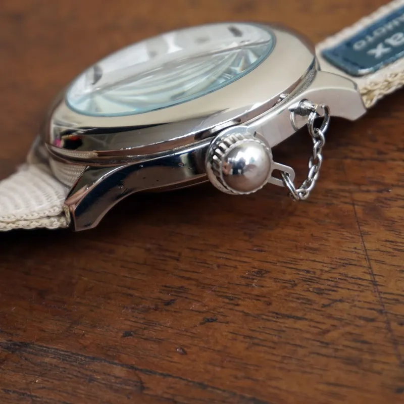 Kansai Yamamoto Men's Silver & Brown Watch - Preloved Kansai Yamamoto Men's Silver & Brown Watch - Preloved