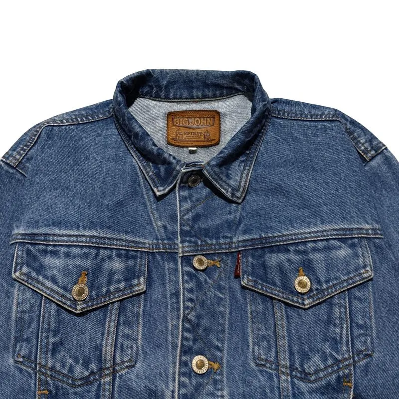 Thrift Store Thrift Jean Jacket Big John Vintage Denim Jacket Pria