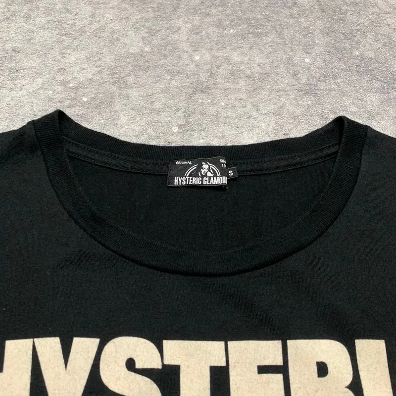 Hysteric Glamour Streetwear Y2K T-shirt Wanita black - Preloved