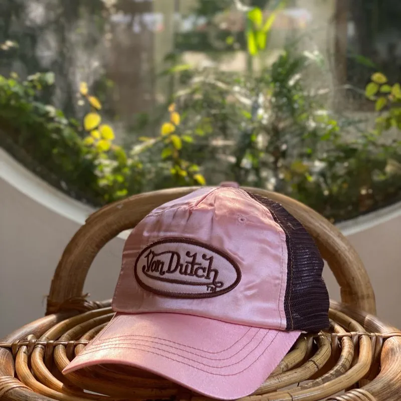 Vondutch サテンキャップ ピンク y2k