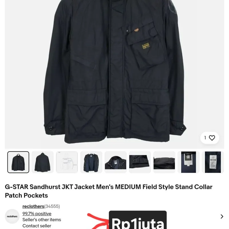 G-Star RAW Y2K Biker Parka Pria black - Preloved