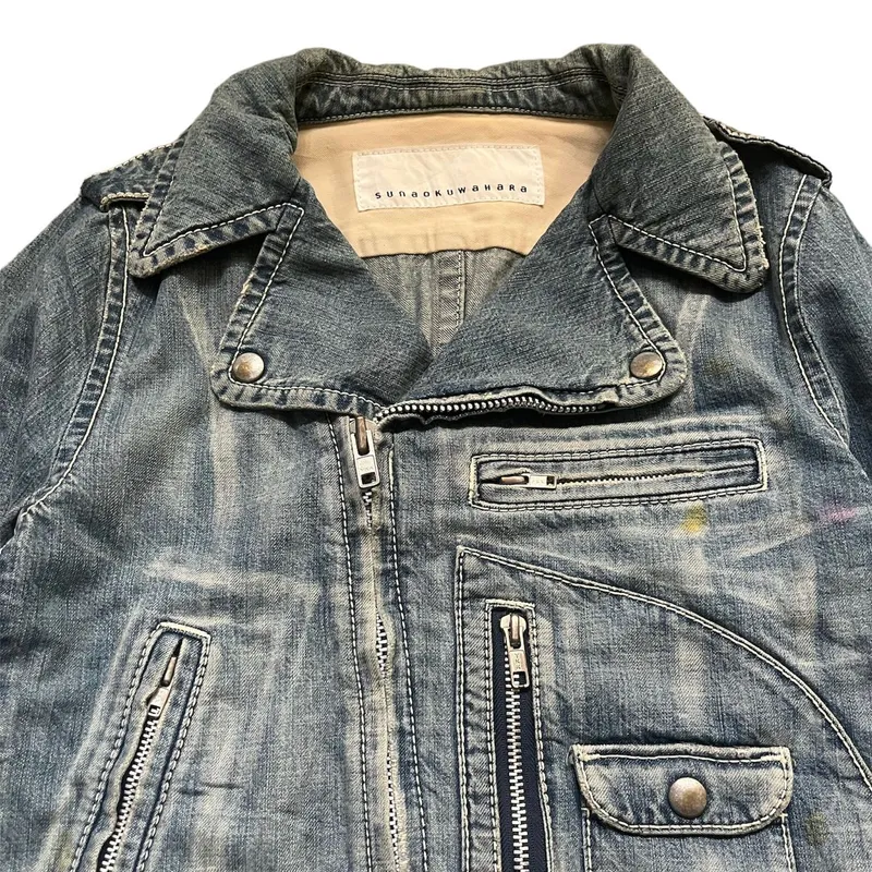 Issey Miyake Women's Blue Denim Jacket - Preloved