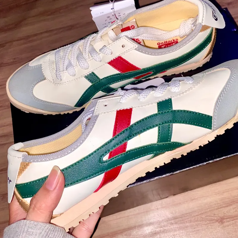 Onitsuka Tiger Casual Sneakers Wanita green red Preloved