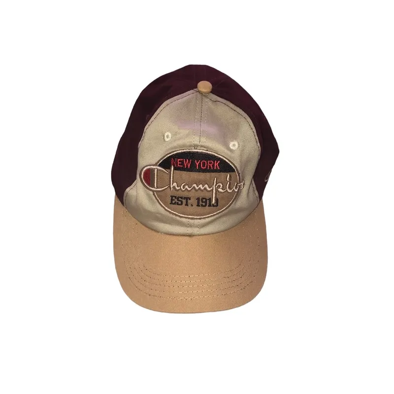 Champion Vintage Streetwear Hat Pria red cream Preloved