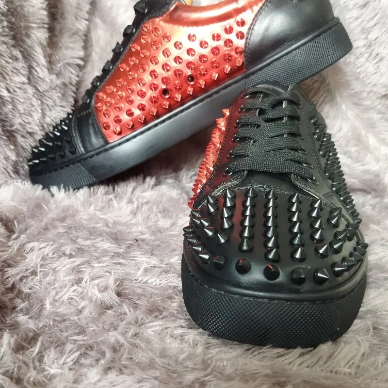 Spikes Red Dress Shoes Loafers Christian Louboutin Dress Shoes