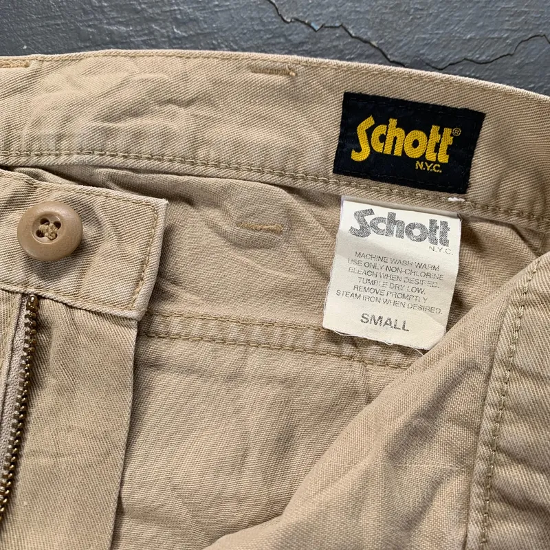 Schott NYC Men's Khaki Casual Pants - Preloved